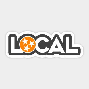 Tennessee Local State Flag Tristar Orange Version Sticker